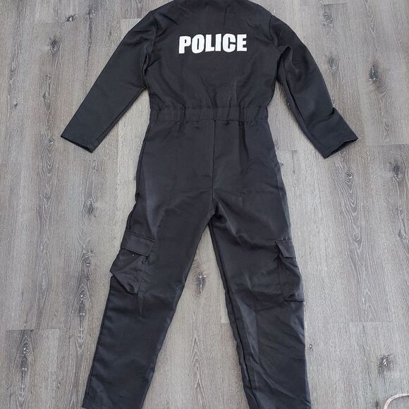 Police Officer Jumpsuit Costume in Black - Picture 5 of 6